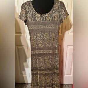 EUC Golden Bronze Lace Dress